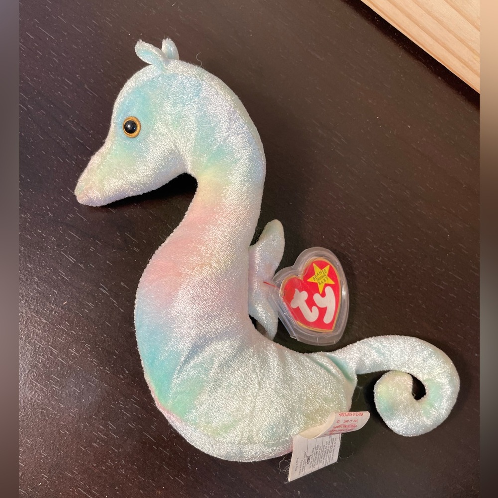 Neon, 1999 Seahorse Ty Beanie Babies // 3/$38